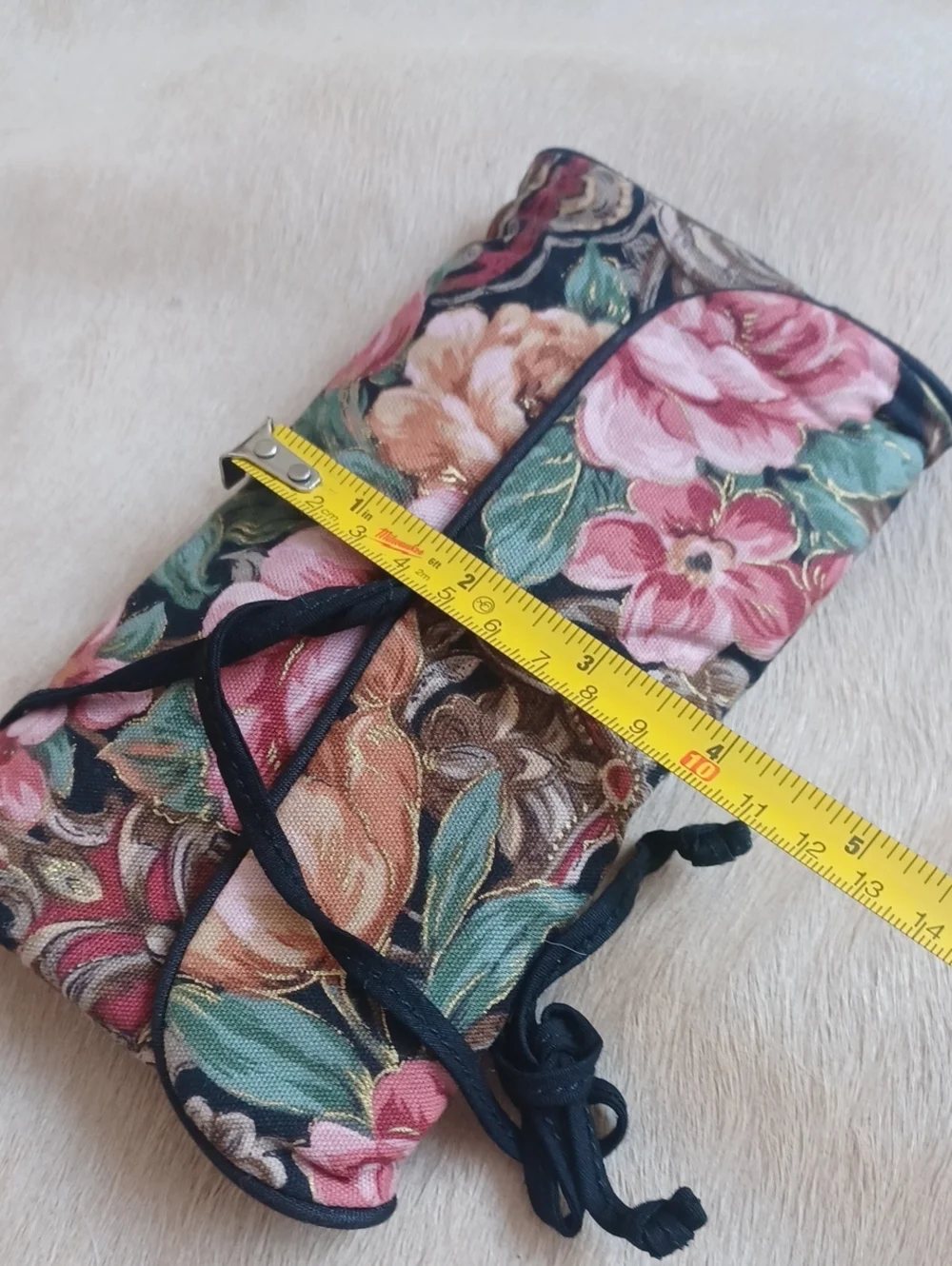Vintage Oscar de la Renta Travel Cosmetic Bag & Jewelry Holder